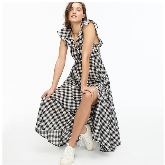 J. Crew Dresses & Skirts - J Crew maxi gingham dress